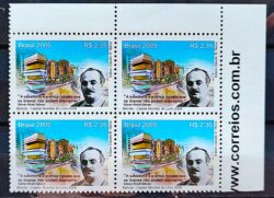 C 2801 Selo Relacoes Diplomaticas Libano Literatura Khalil Gibran 2009 Quadra Vinheta Site