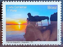 C 2807 Selo Despersonalizado Tocantins Turismo 2009 Cais de Araguatins Por do Sol