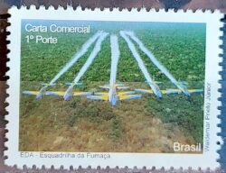 C 2819 Selo Despersonalizado Esquadrilha da Fumaca 2009 Aviao Militar