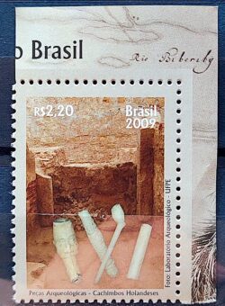 C 2849 Selo Relacoes Diplomaticas Holanda Arqueologia Cachimbo 2009