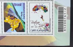 C 2854 Selo Personalizado Ipe Bandeira Boituva Paraquedismo 2013 Codigo de Barras