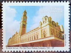 C 2876 Selo Despersonalizado Sao Paulo Turismo 2009 Estacao da Luz Trem Relogio Arquitetura