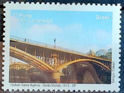 C 2877 Selo Despersonalizado Sao Paulo Turismo 2009 Viaduto Santa Ifigenia Ponte Arquitetura
