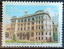 C 2878 Selo Despersonalizado Sao Paulo Turismo 2009 Palacio dos Correios Arquitetura Servico Postal
