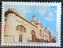 C 2879 Selo Despersonalizado Sao Paulo Turismo 2009 Mercado Municipal Arquitetura