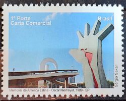 C 2883 Selo Despersonalizado Sao Paulo Turismo 2009 Memorial da America Latina Oscar Niemeyer