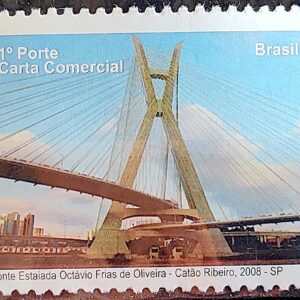 C 2884 Selo Despersonalizado Sao Paulo Turismo 2009 Ponte Estaiada Arquitetura
