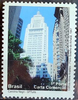 C 2892 Selo Despersonalizado Sao Paulo Turismo 2009 Edificio Altino Arantes Arquitetura