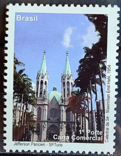 C 2893 Selo Despersonalizado Sao Paulo Turismo 2009 Igreja Catedral da Se Religiao