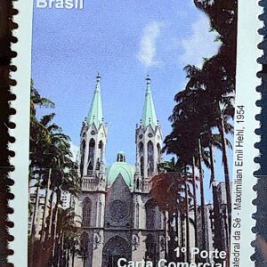 C 2893 Selo Despersonalizado Sao Paulo Turismo 2009 Igreja Catedral da Se Religiao