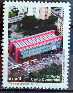 C 2894 Selo Despersonalizado Sao Paulo Turismo 2009 MASP Arte Arquitetura Oscar Niemeyer