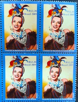 C 2906 Selo Carmen Miranda Musica Mulher 2009 Quadra