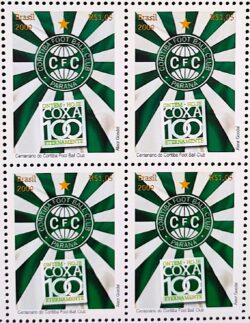 C 2909 Selo Centenario do Coritiba Futebol 2009 Quadra