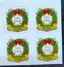 C 2917 Selo Feliz Natal Boas Festas 2009 Quadra