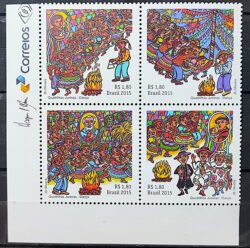 C 3459 Selo Festa Quadrilhas Juninas Danca 2015 Vinheta Correios