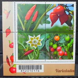 C 3496 Selo Pimentas Brasileiras Gastronomia Culinaria 2015 Codigo de Barras