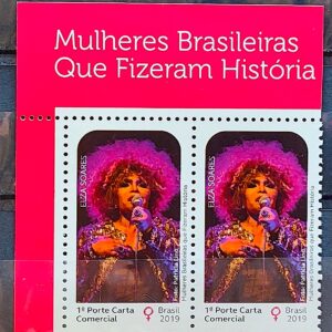 C 3833 Selo Mulheres Brasileiras Elza Soares Musica 2019 Vinheta Texto