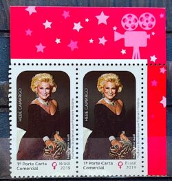 C 3846 Selo Mulheres Brasileiras Que Fizeram Historia Hebe Camargo Mulher 2019 Vinheta Texto