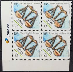 C 3850 Selo Signos do Zodiaco Libra 2019 Quadra Vinheta Correios