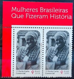 C 3851 Selo Mulheres Brasileias Historia Carolina Maria de Jesus 2019 Vinheta Texto