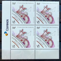 C 3879 Selo Signos do Zodiaco Capricornio 2019 Quadra Vinheta Correios