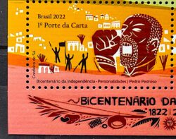 C 4064 Selo Bicentenario da Independencia Personalidades 2022 Pedro Pedroso Mao