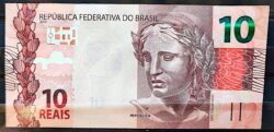 Cedula R$ 10 Reais Segunda Familia JA056448626 Paulo Guedes e Roberto Campos FE