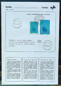 Edital 1976 19 Homenagem ao SESC e ao SENAC CBC e CPD RJ 2