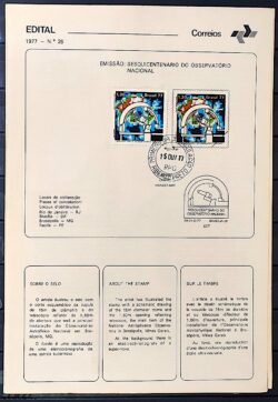 Edital 1977 26 Observatorio Nacional Pesquisa Com Selo CPD Ribeirao Preto