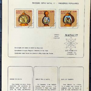 Edital 1977 30 Natal Presepios Populares Religiao Com Selo Interno CBC e CPD SP