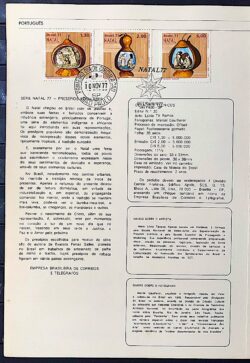 Edital 1977 30 Natal Presepios Populares Religiao Com Selo Interno CBC e CPD SP
