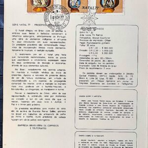 Edital 1977 30 Natal Presepios Populares Religiao Com Selo Interno CBC e CPD SP
