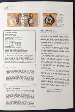 Edital 1977 30 Natal Presepios Populares Religiao Com Selo Interno CBC e CPD SP 2