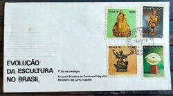 Envelope FDC 108 1976 Escultura no Brasil Arte CPD SC