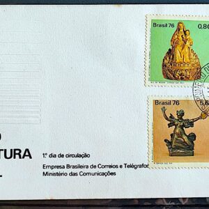 Envelope FDC 108 1976 Escultura no Brasil Arte CPD SC