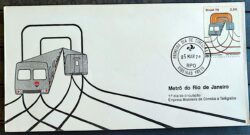Envelope FDC 171 1979 Metro do Rio Trem Transporte CPD Ribeirao Preto