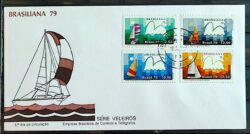Envelope FDC 173 1979 Veleiros Brasiliana Navio CPD SP 1