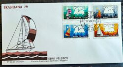 Envelope FDC 173 1979 Veleiros Brasiliana Navio CPD SP 5