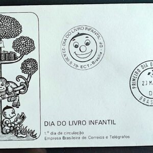 Envelope FDC 174 1979 Dia do Livro Joao Bolinha CBC e CPD BSB