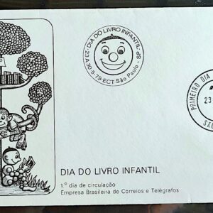 Envelope FDC 174 1979 Dia do Livro Joao Bolinha CBC e CPD SP 1