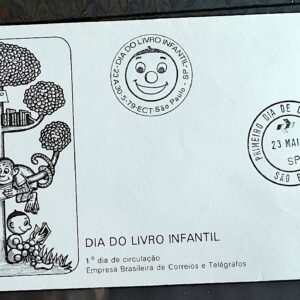 Envelope FDC 174 1979 Dia do Livro Joao Bolinha CBC e CPD SP 2
