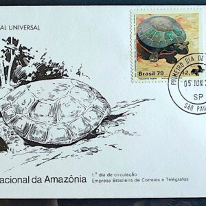 Envelope FDC 175 1979 Parque Nacional da Amazonia Tartaruga Peixe Boi CPD SP 1