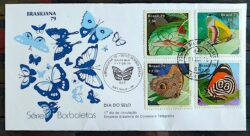 Envelope FDC 179 1979 Dia do Selo Inseto Borboleta CBC e CPD SP 4