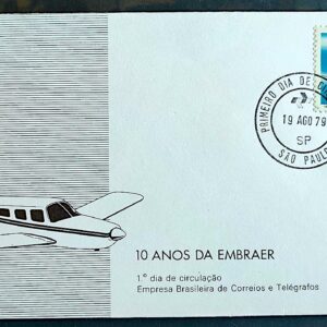 Envelope FDC 180 1979 Embraer Aviao CPD SP 2