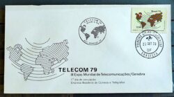 Envelope FDC 186 1979 Telecom Comunicacao Mapa CBC e CPD BSB