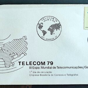 Envelope FDC 186 1979 Telecom Comunicacao Mapa CBC e CPD BSB