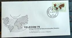 Envelope FDC 186 1979 Telecom Comunicacao Mapa CPD SP 2