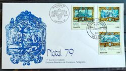 Envelope FDC 189 1979 Natal Religiao Arte CBC e CPD SP 1
