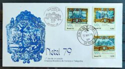 Envelope FDC 189 1979 Natal Religiao Arte CBC e CPD SP 5