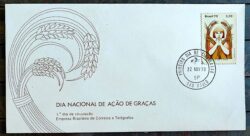 Envelope FDC 190 1979 Dia de Acao de Gracas Religiao CBC e CPD SP 2